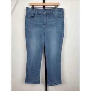 NYDJ Marilyn Straight Leg Jeans Womens 16 Tremaine Wash Lift Tuck Stretch Casual